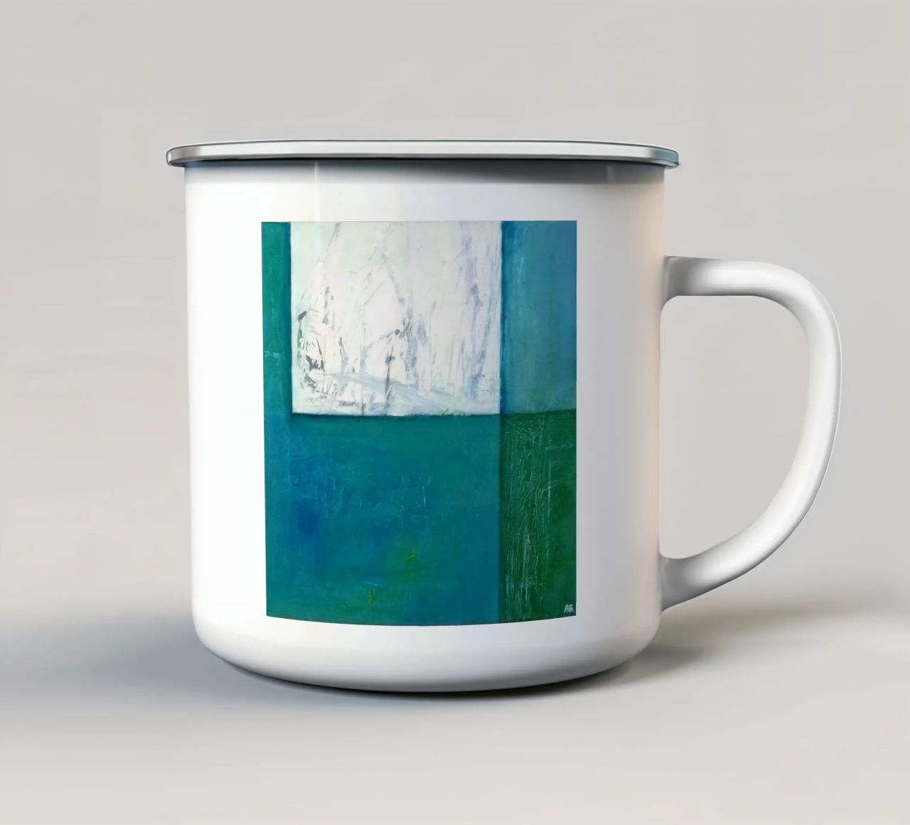 Winter tazza in smalto da Anita Gewald
