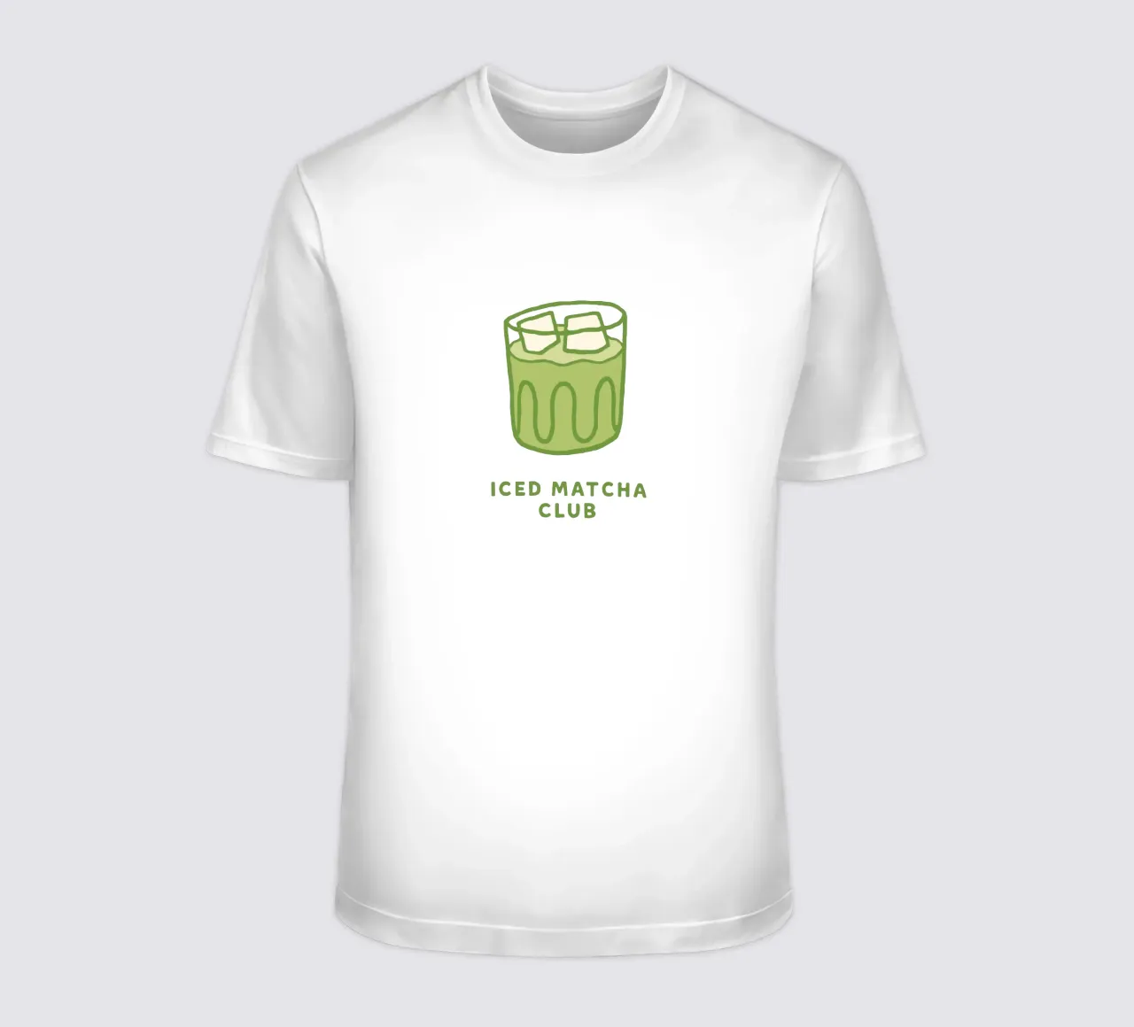 Green, Cold, Perfect – Iced Matcha Vibes t-shirt da QuooodZ by MooodzArt