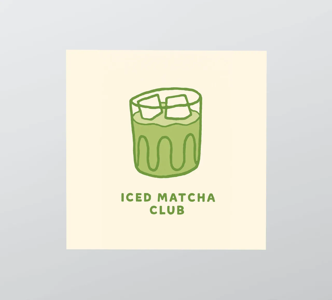 Green, Cold, Perfect – Iced Matcha Vibes adesivo da QuooodZ by MooodzArt