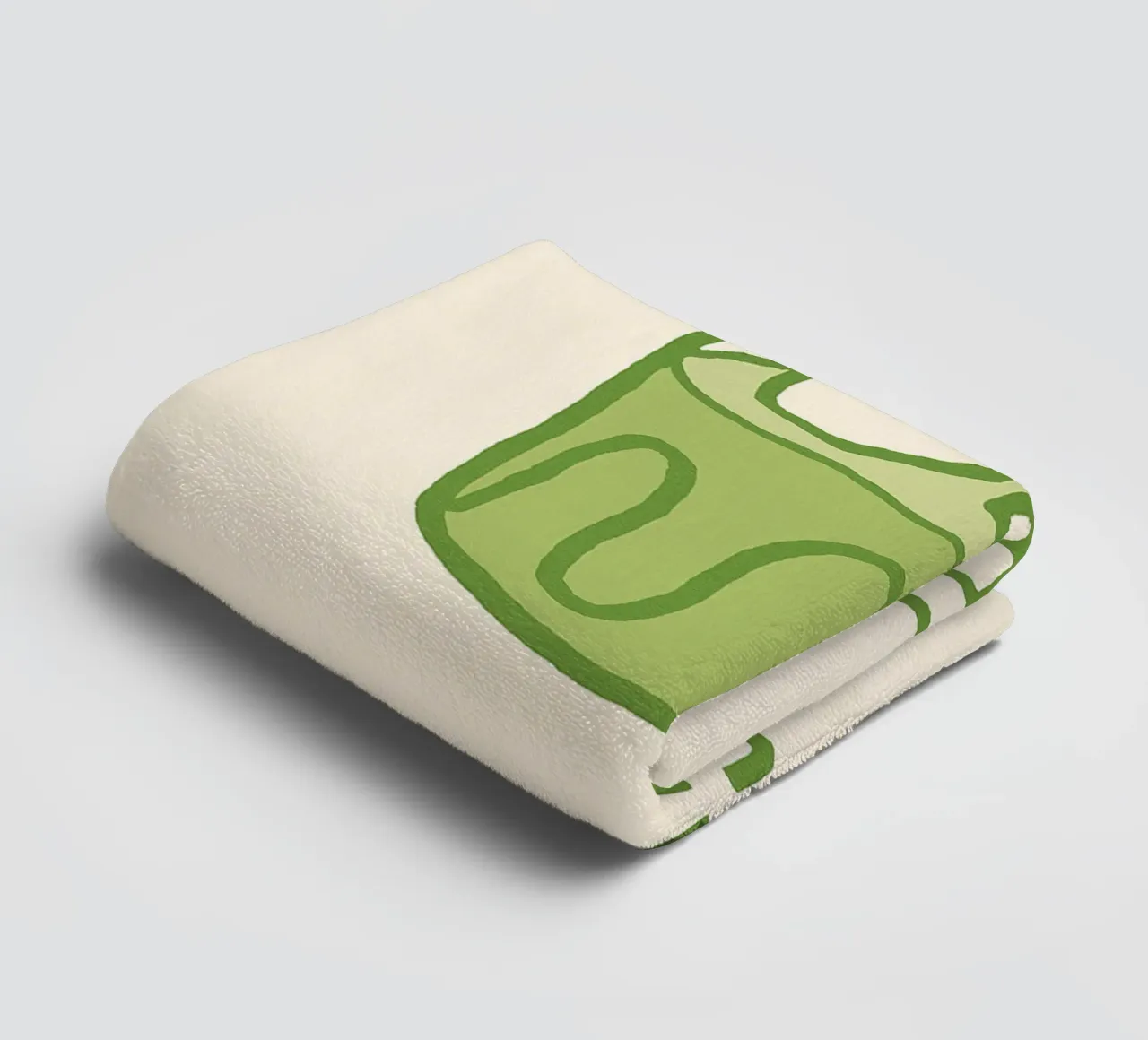 Green, Cold, Perfect – Iced Matcha Vibes asciugamano da bagno da QuooodZ by MooodzArt