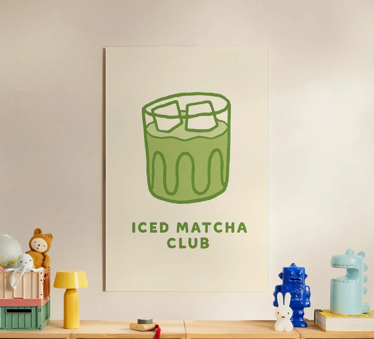 Green, Cold, Perfect – Iced Matcha Vibes plexiglass da QuooodZ by MooodzArt