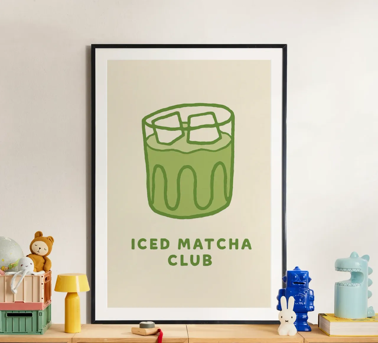 Green, Cold, Perfect – Iced Matcha Vibes carta hahnemühle da QuooodZ by MooodzArt