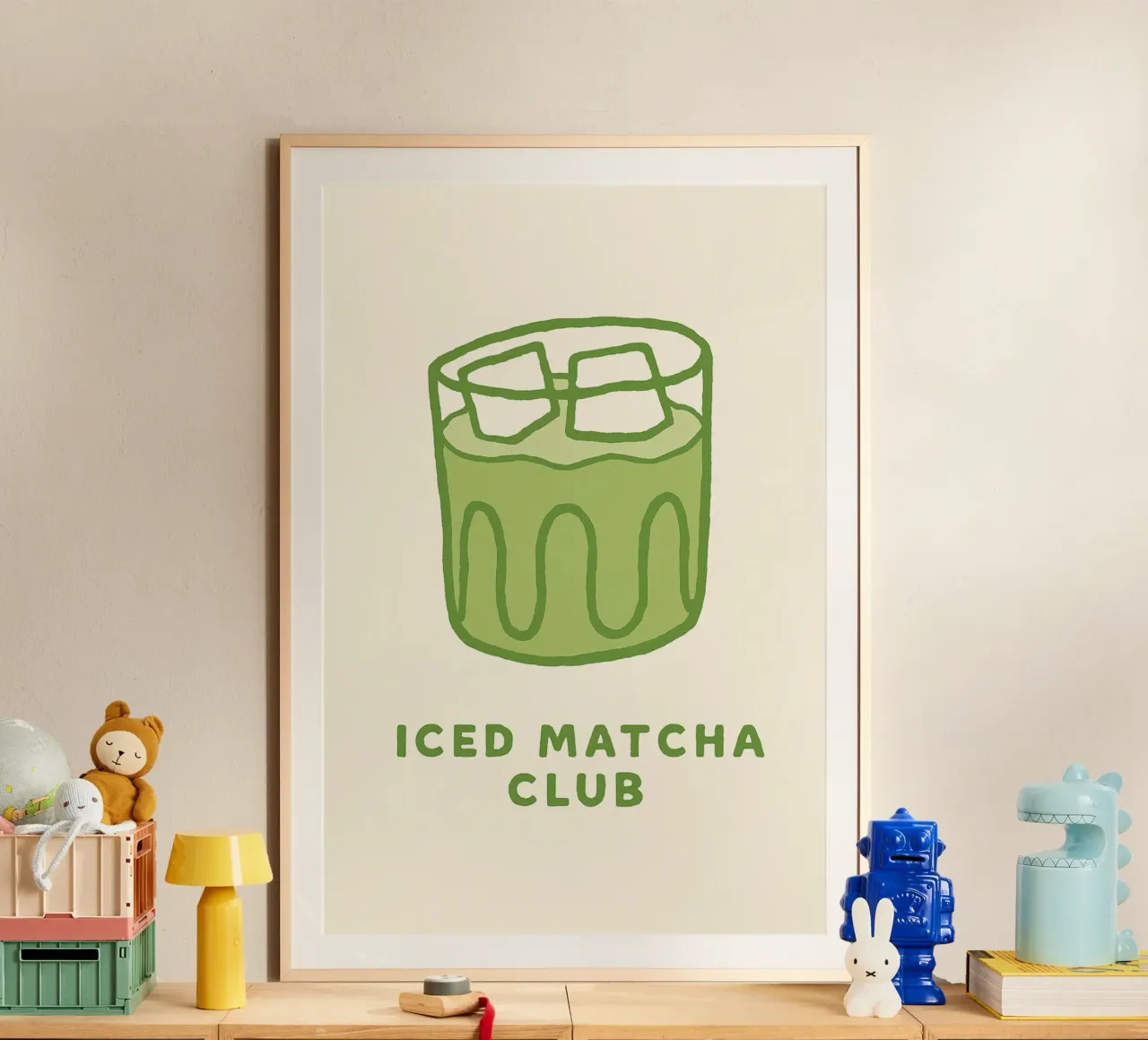 Green, Cold, Perfect – Iced Matcha Vibes carta hahnemühle da QuooodZ by MooodzArt