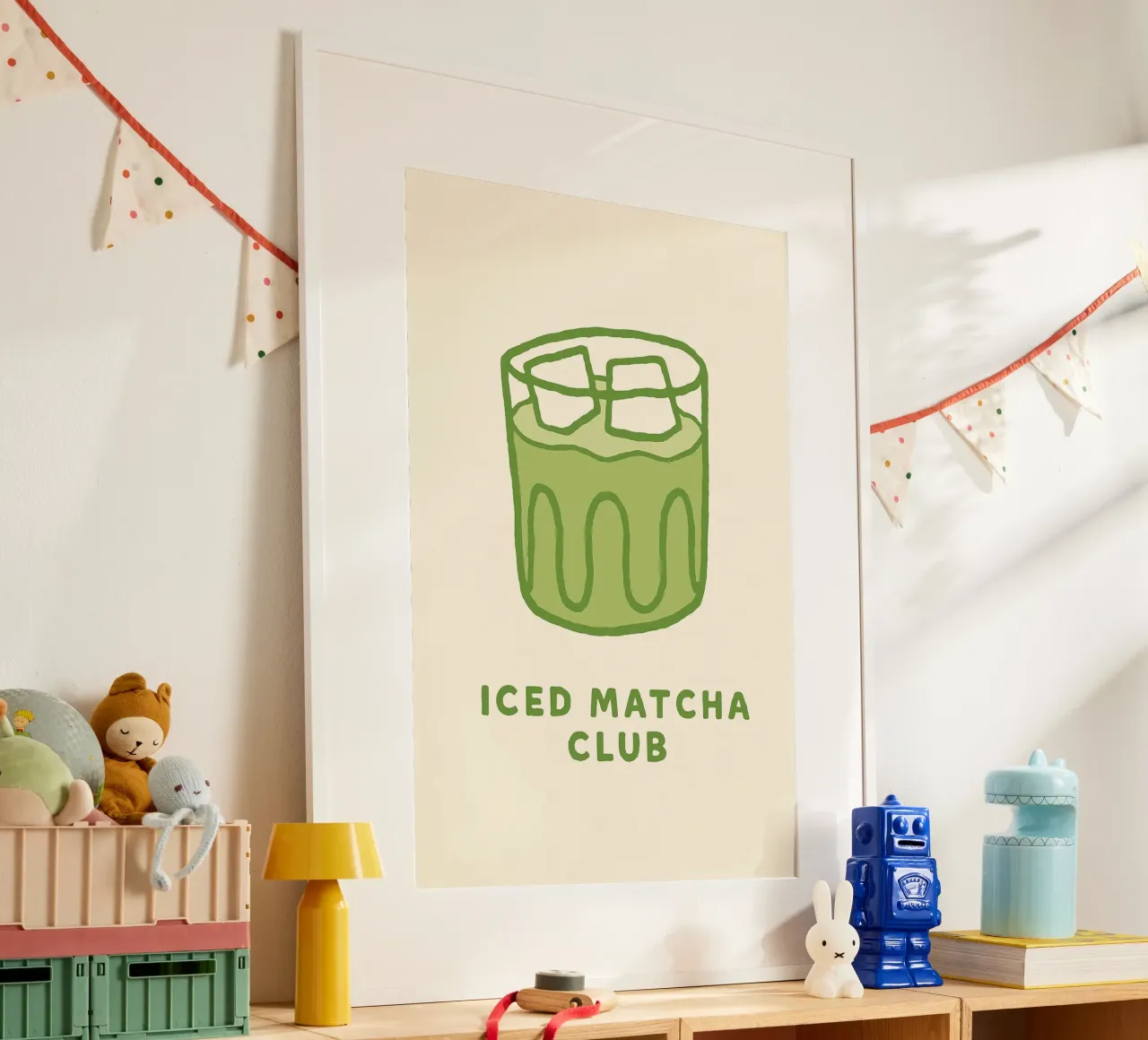 Green, Cold, Perfect – Iced Matcha Vibes carta hahnemühle da QuooodZ by MooodzArt