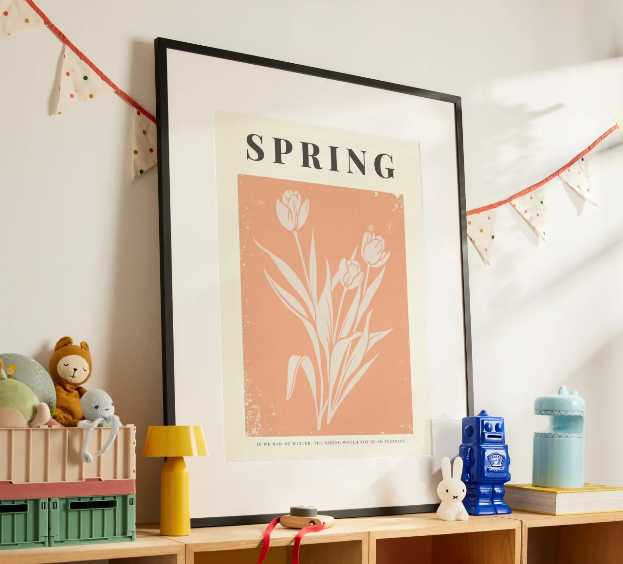 Happy Easter No 24 poster con telaio in legno da treechild