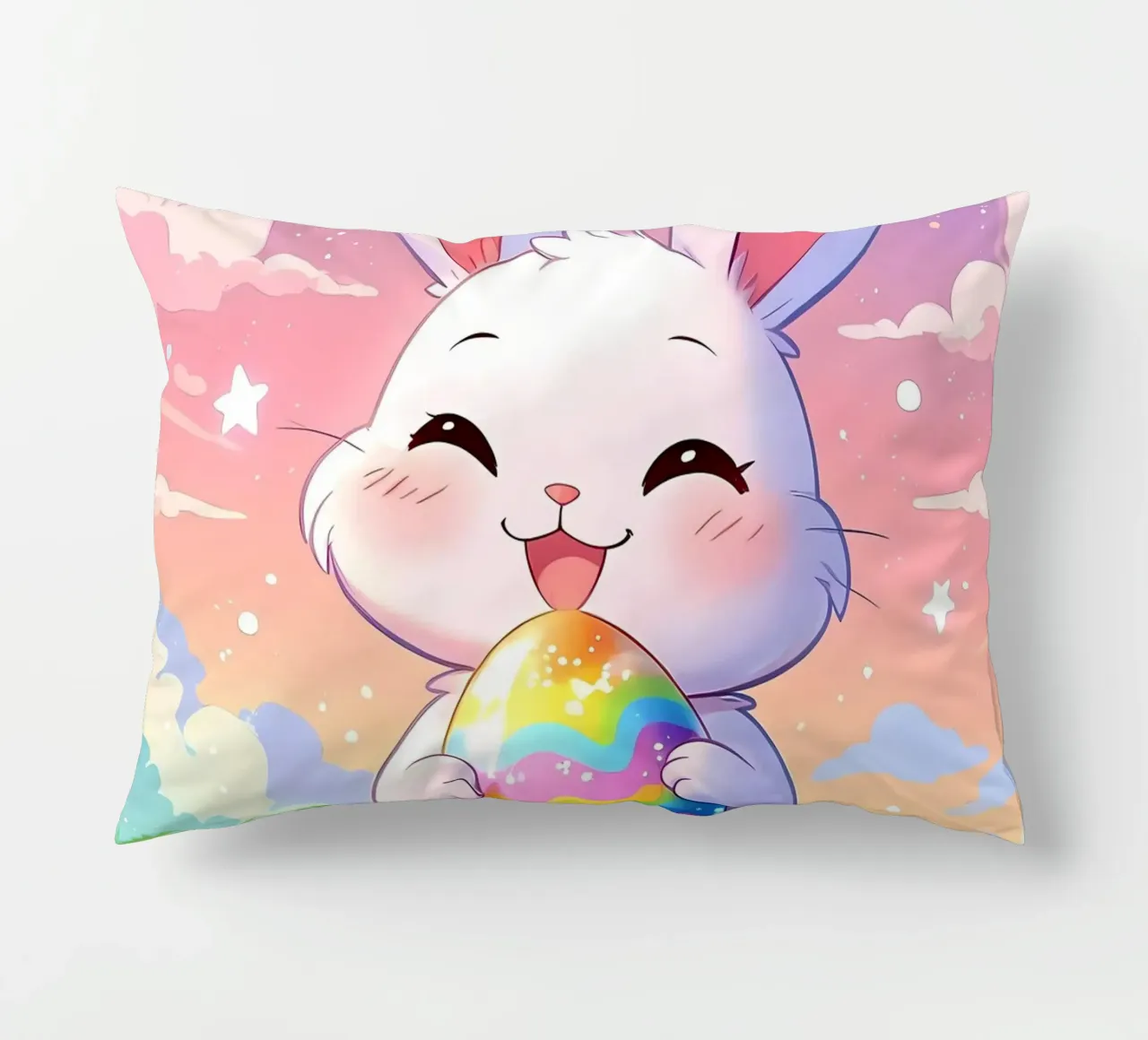Uovo di Pasqua colorato Coniglio cuscino da LM2KONE