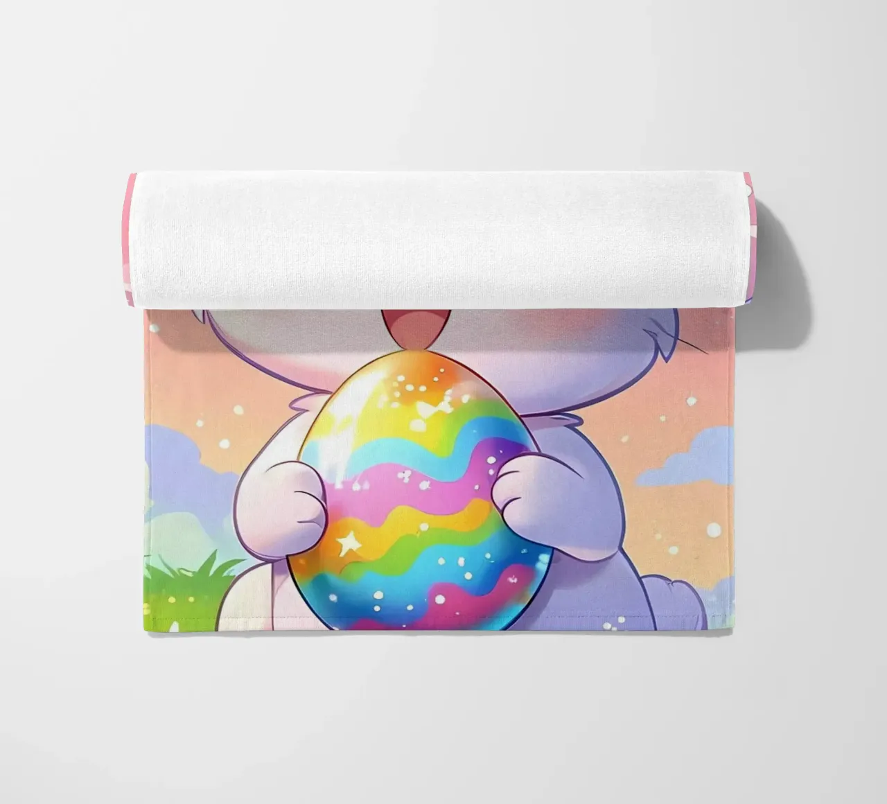 Uovo di Pasqua colorato Coniglio telo mare da LM2KONE