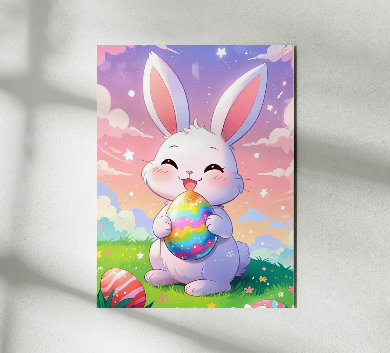 Uovo di Pasqua colorato Coniglio alluminio dibond da LM2KONE