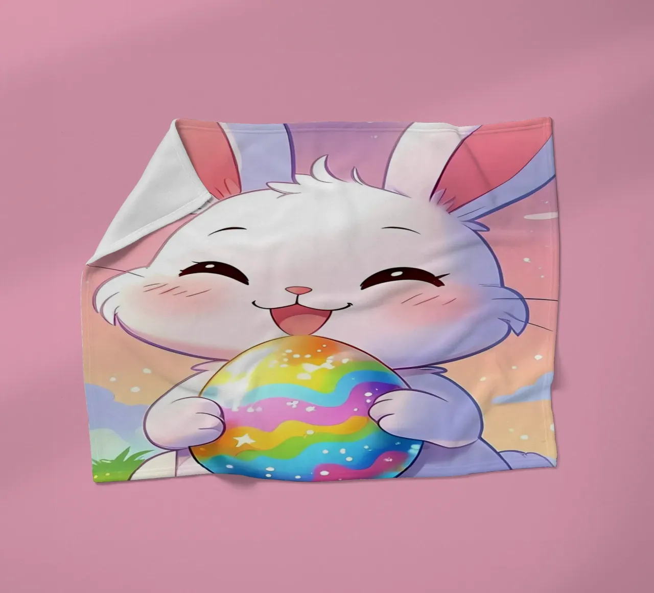 Uovo di Pasqua colorato Coniglio coperta in pile da LM2KONE