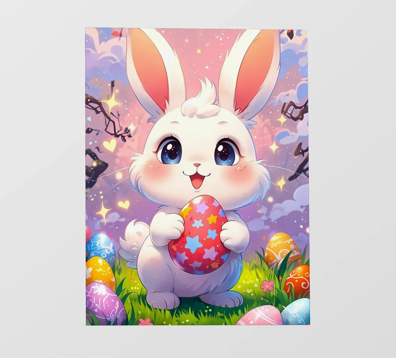 Rood paasei fotobehang van LM2Kone