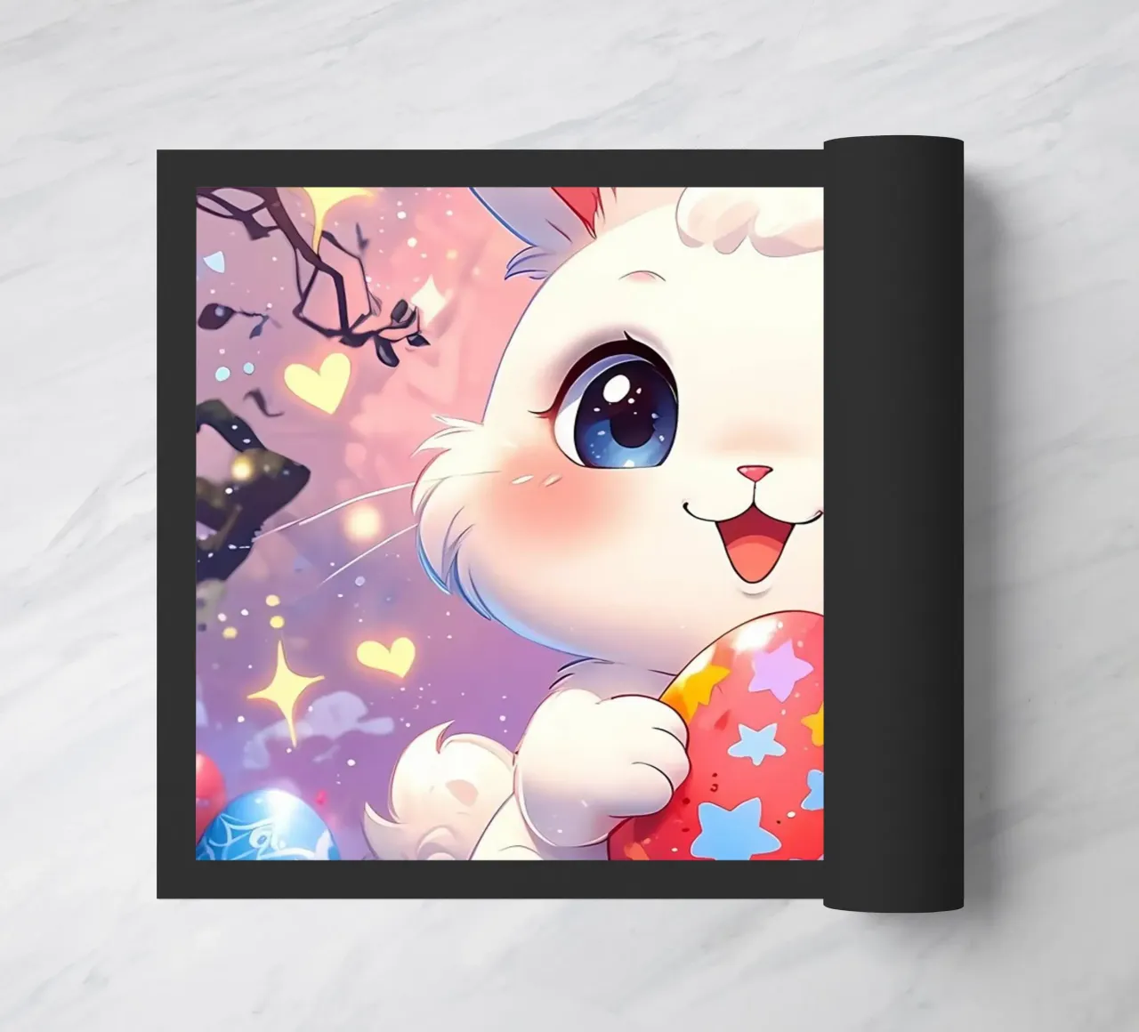 Red Easter egg doormat by LM2Kone