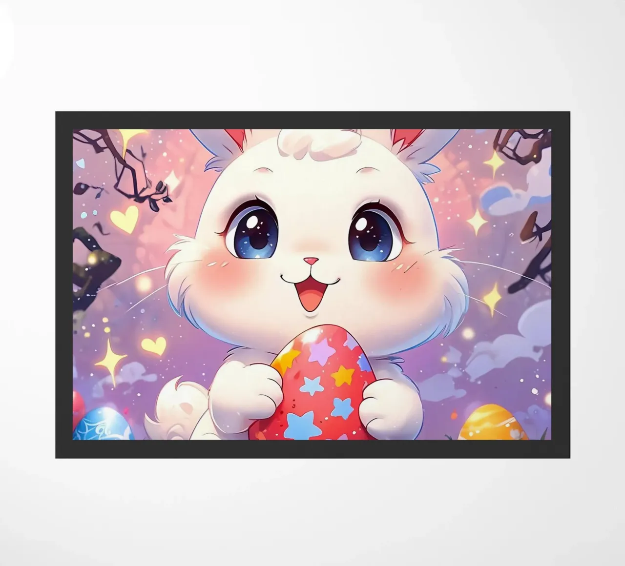 Red Easter egg doormat by LM2Kone