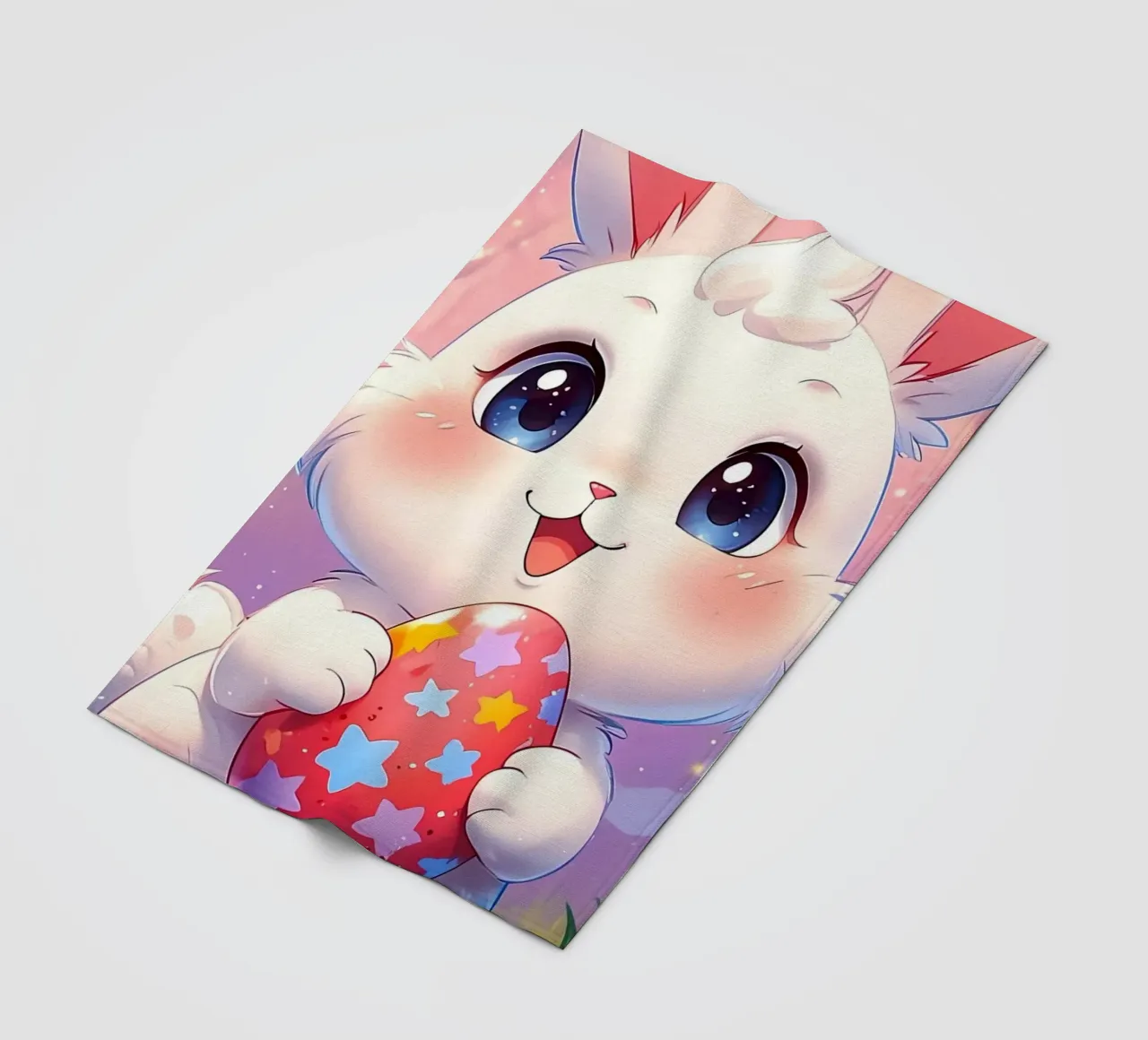 Red Easter egg fleece blanket by LM2Kone