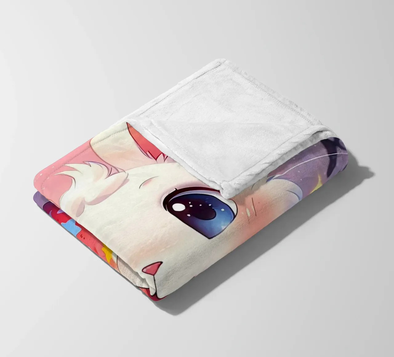 Red Easter egg fleece blanket by LM2Kone