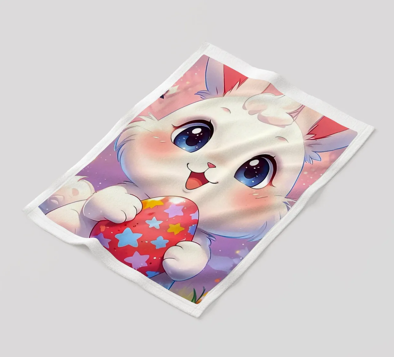 Red Easter egg fleece blanket by LM2Kone