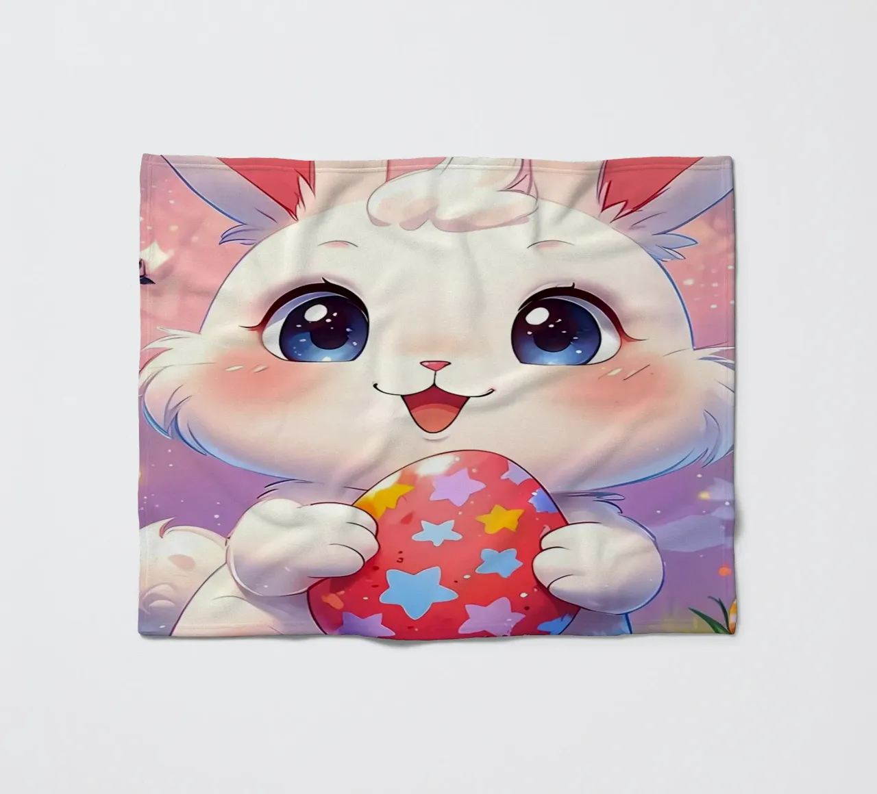 Red Easter egg fleece blanket by LM2Kone