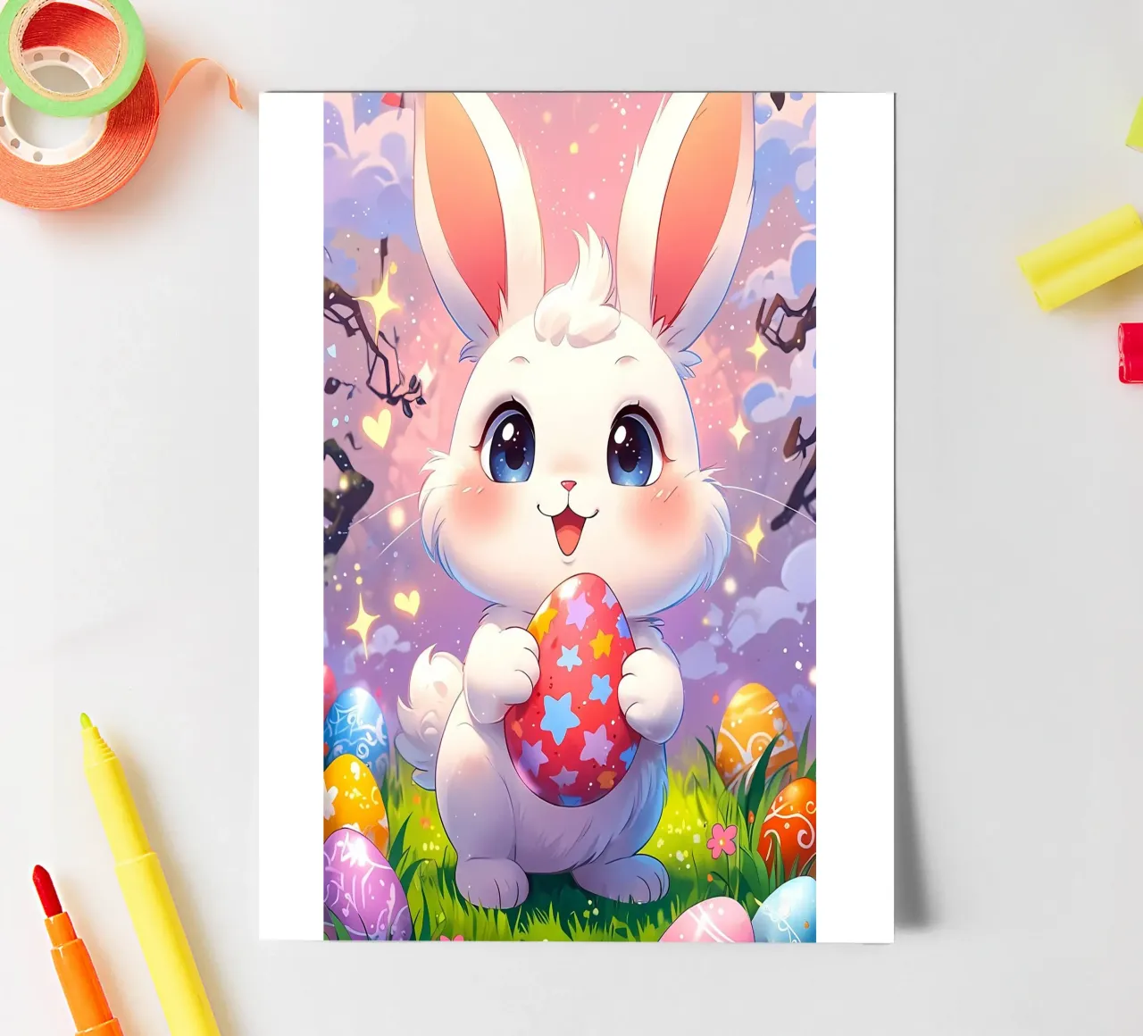 Red Easter egg sticker sheet by LM2Kone