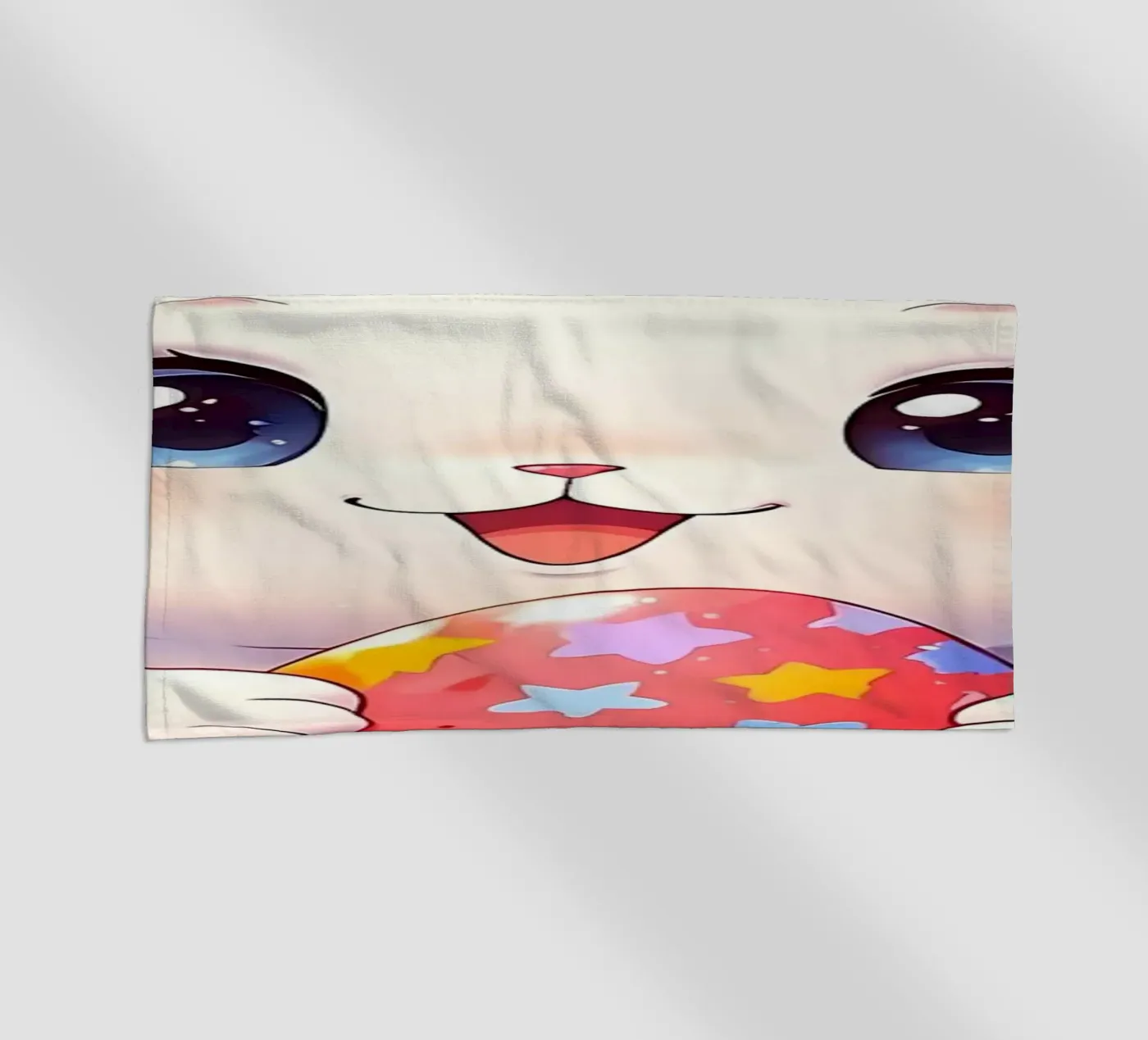 Red Easter egg beach towel by LM2Kone