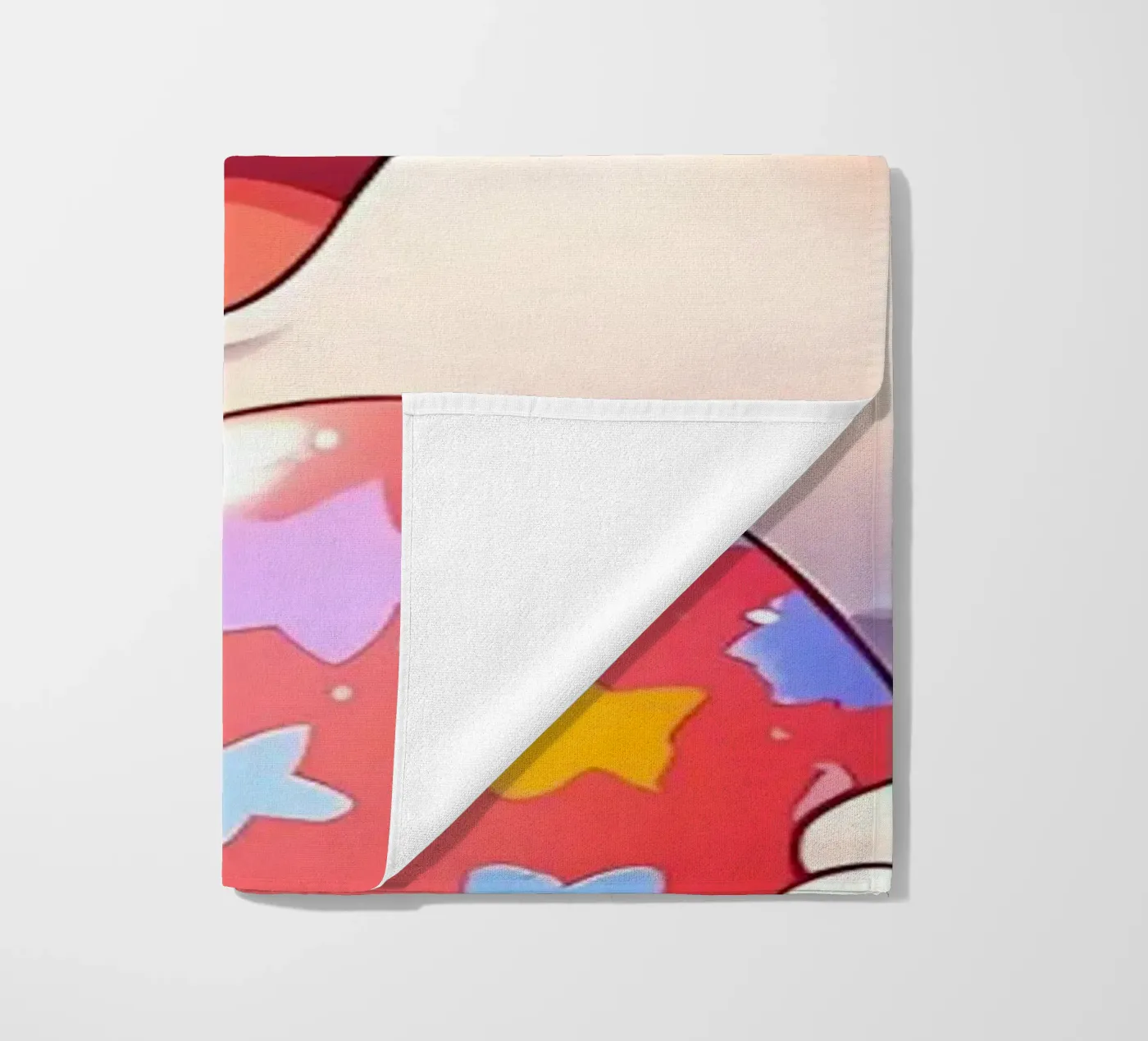 Red Easter egg beach towel by LM2Kone