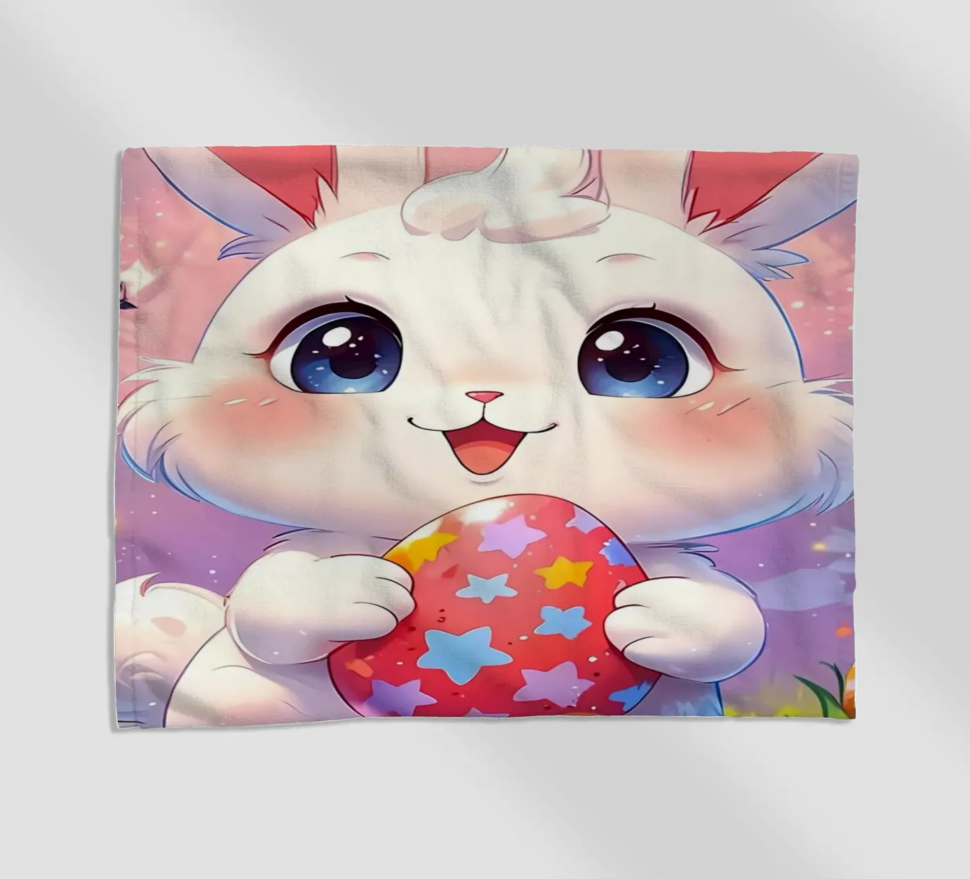 Red Easter egg beach towel by LM2Kone