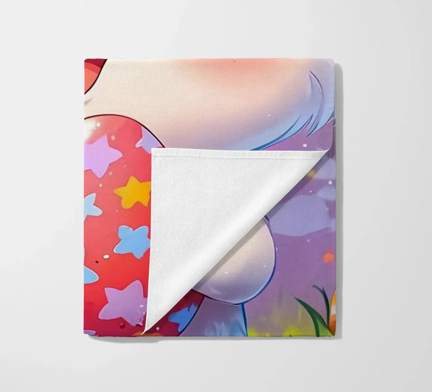 Red Easter egg beach towel by LM2Kone