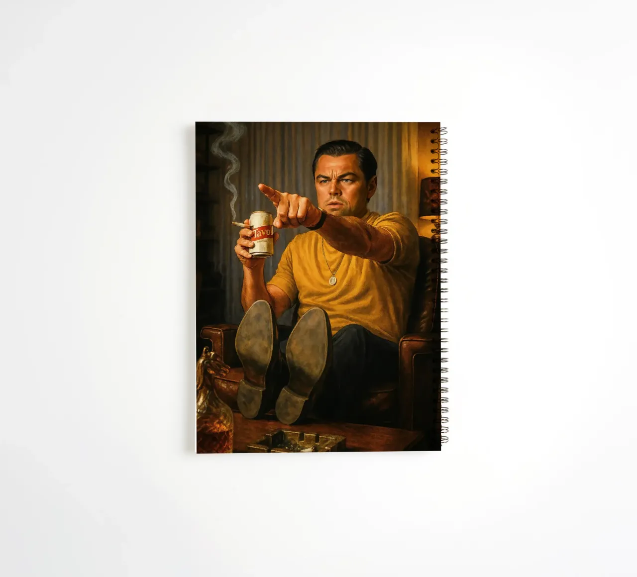 Leonardo DiCaprio Pointing Hollywood Meme cuaderno de espiral de Lootprint