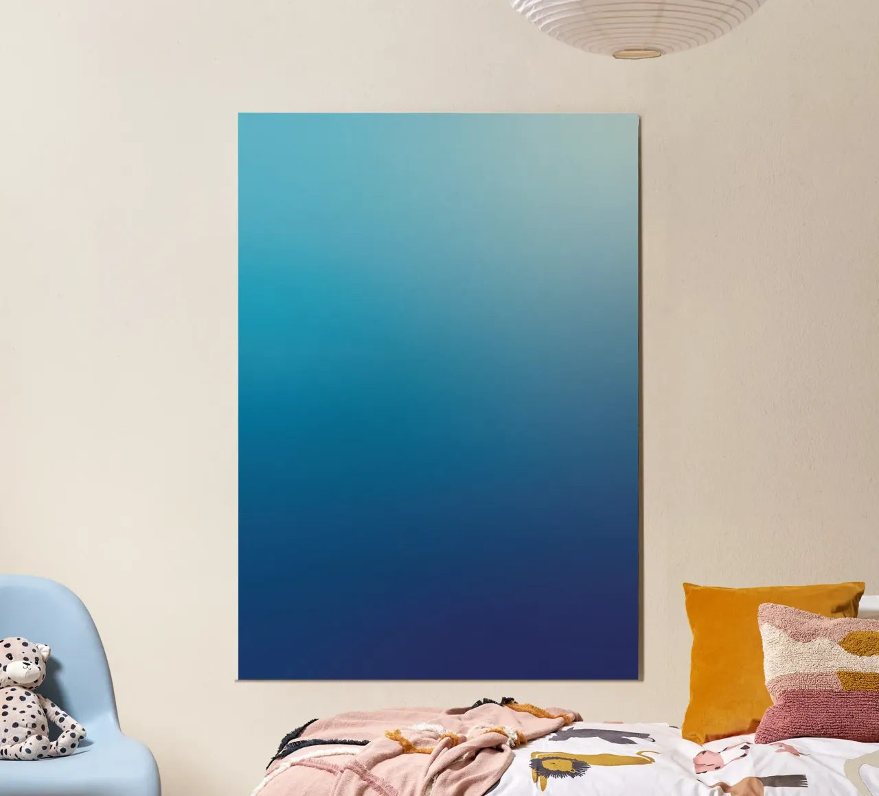 Déroulement en douceur Minuit poster avec cadre en aluminium de Katja Stehle Design