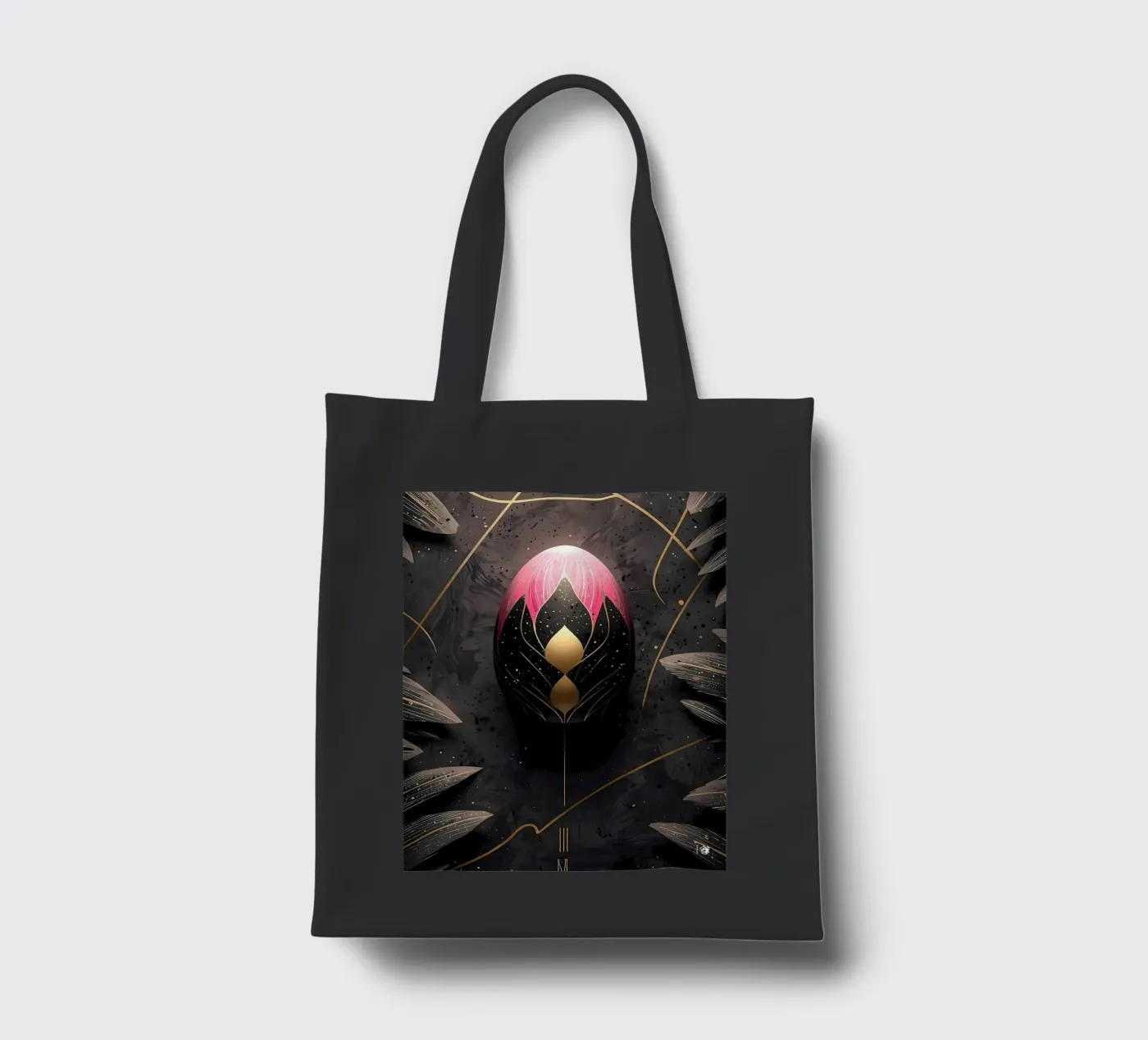Modern Easter egg tote bag by LM2Kone