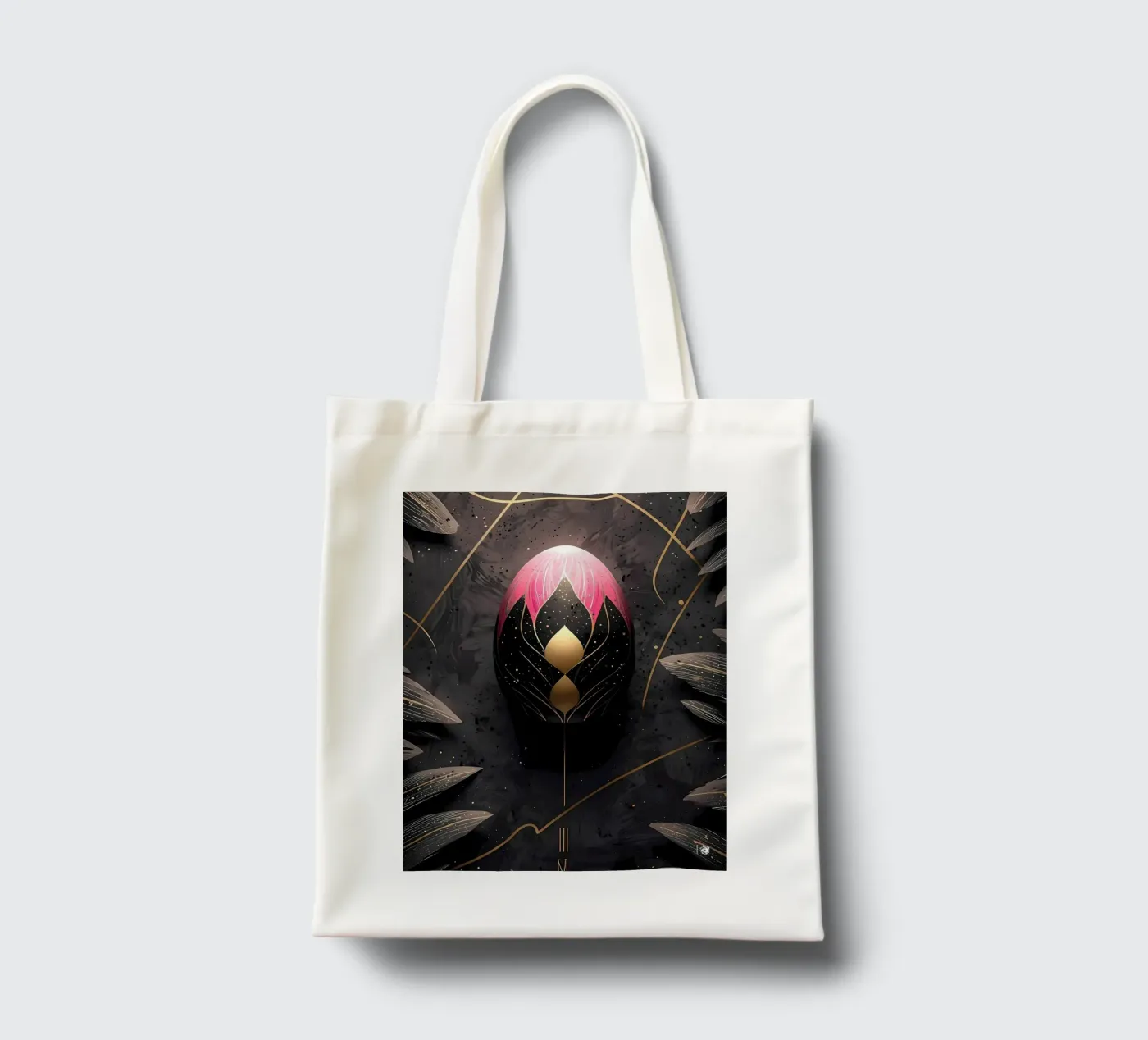 Modern Easter egg tote bag by LM2Kone