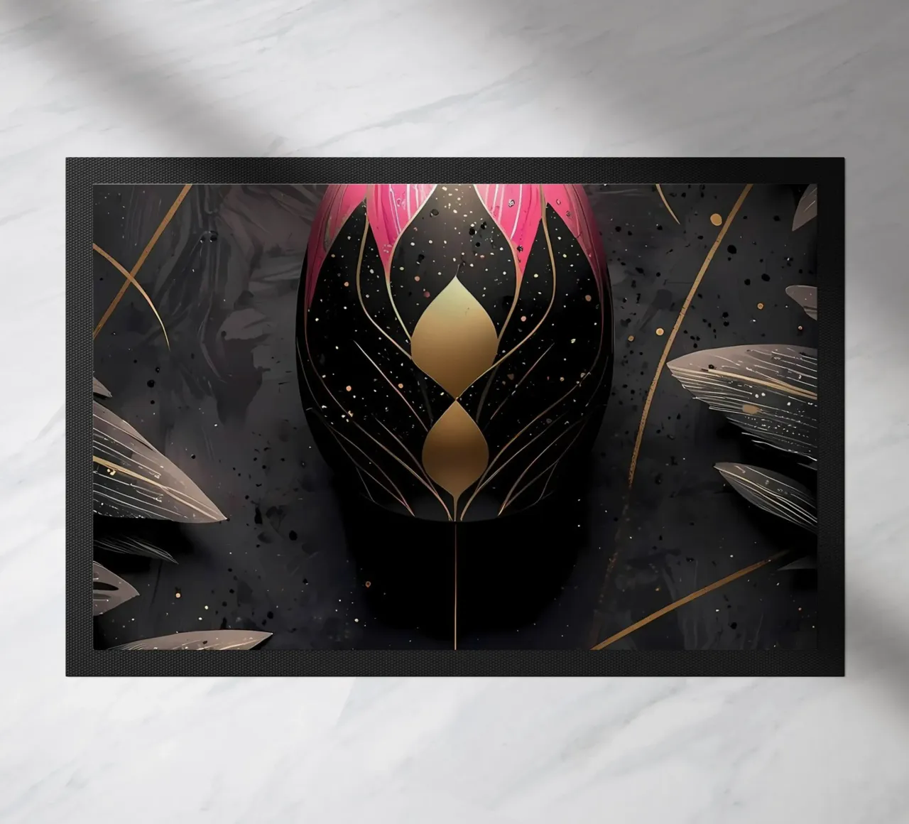 Modern Easter egg doormat by LM2Kone