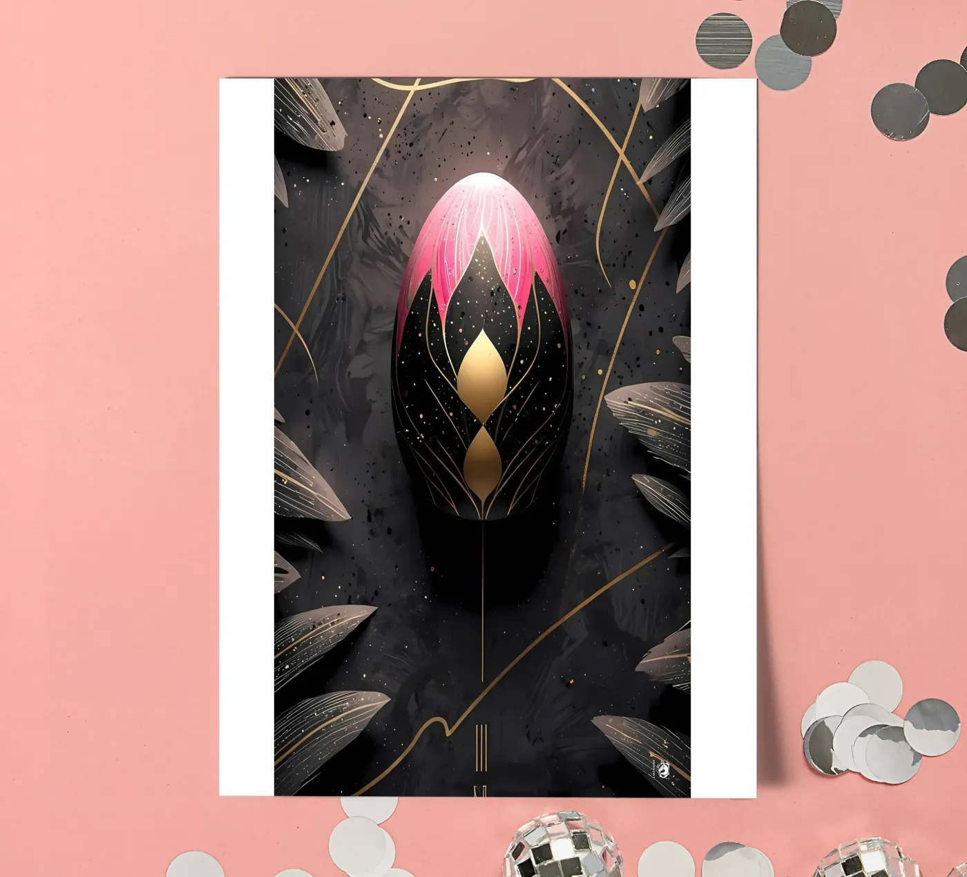 Modernes Osterei Stickerbogen von LM2Kone