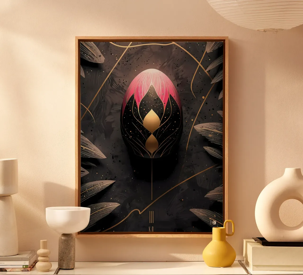 Modern Easter egg canvas by LM2Kone