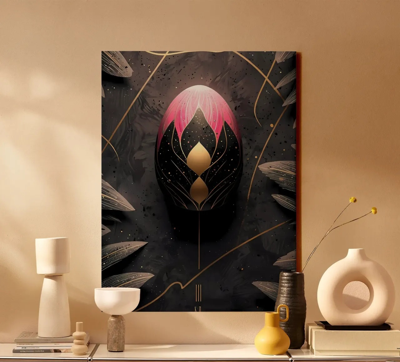 Modern Easter egg canvas by LM2Kone