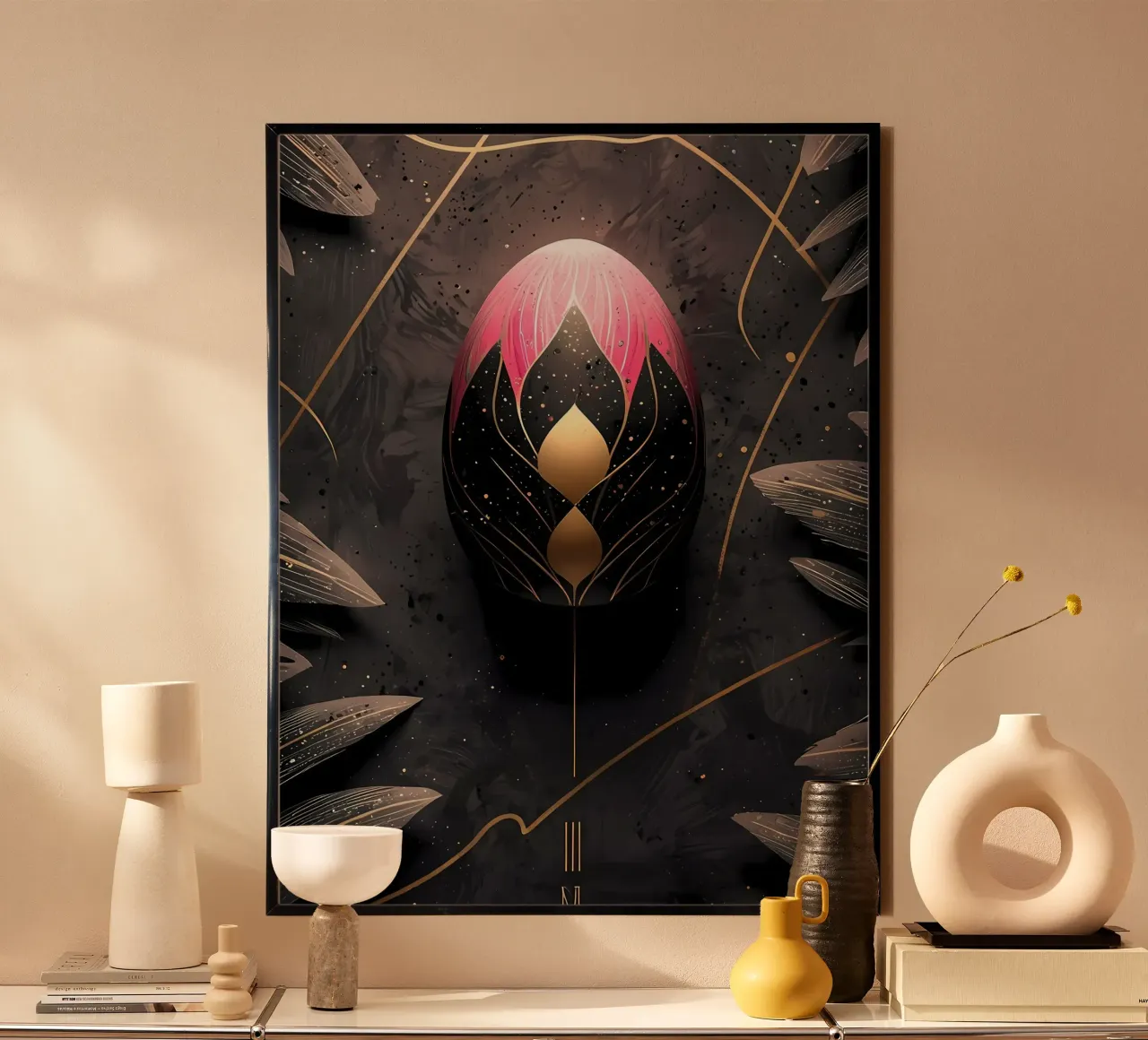 Modern Easter egg poster by LM2Kone
