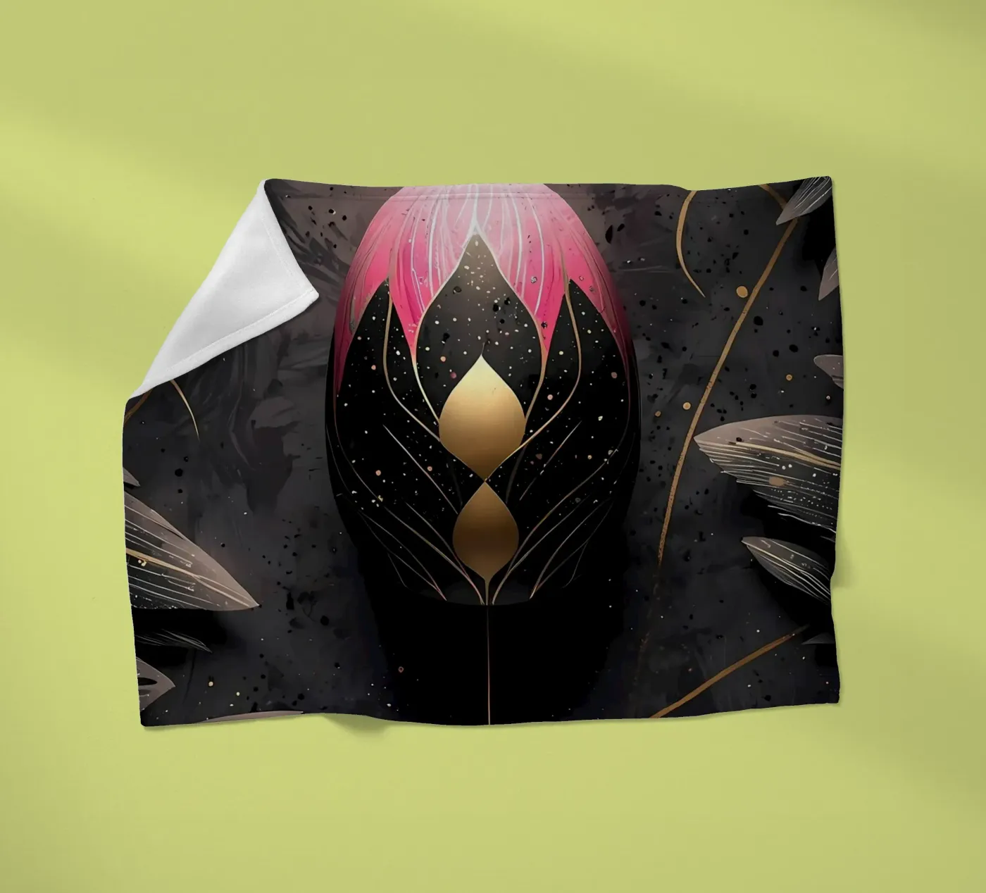 Modern Easter egg fleece blanket by LM2Kone