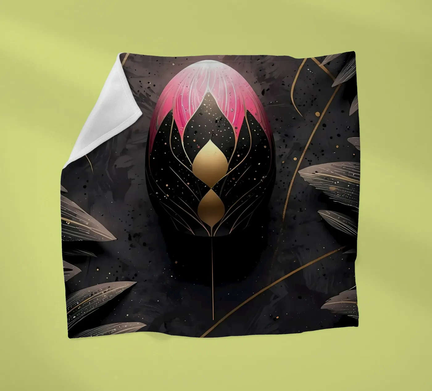 Modern Easter egg fleece blanket by LM2Kone