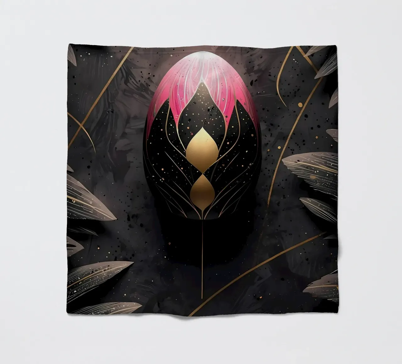 Modern Easter egg fleece blanket by LM2Kone