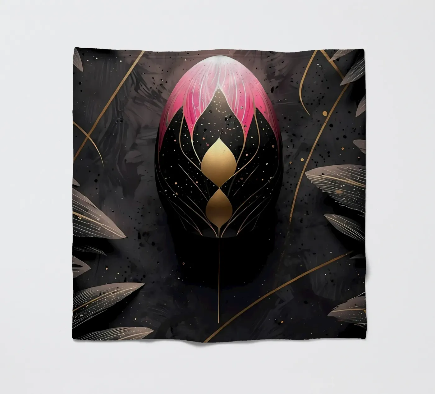 Modern Easter egg fleece blanket by LM2Kone