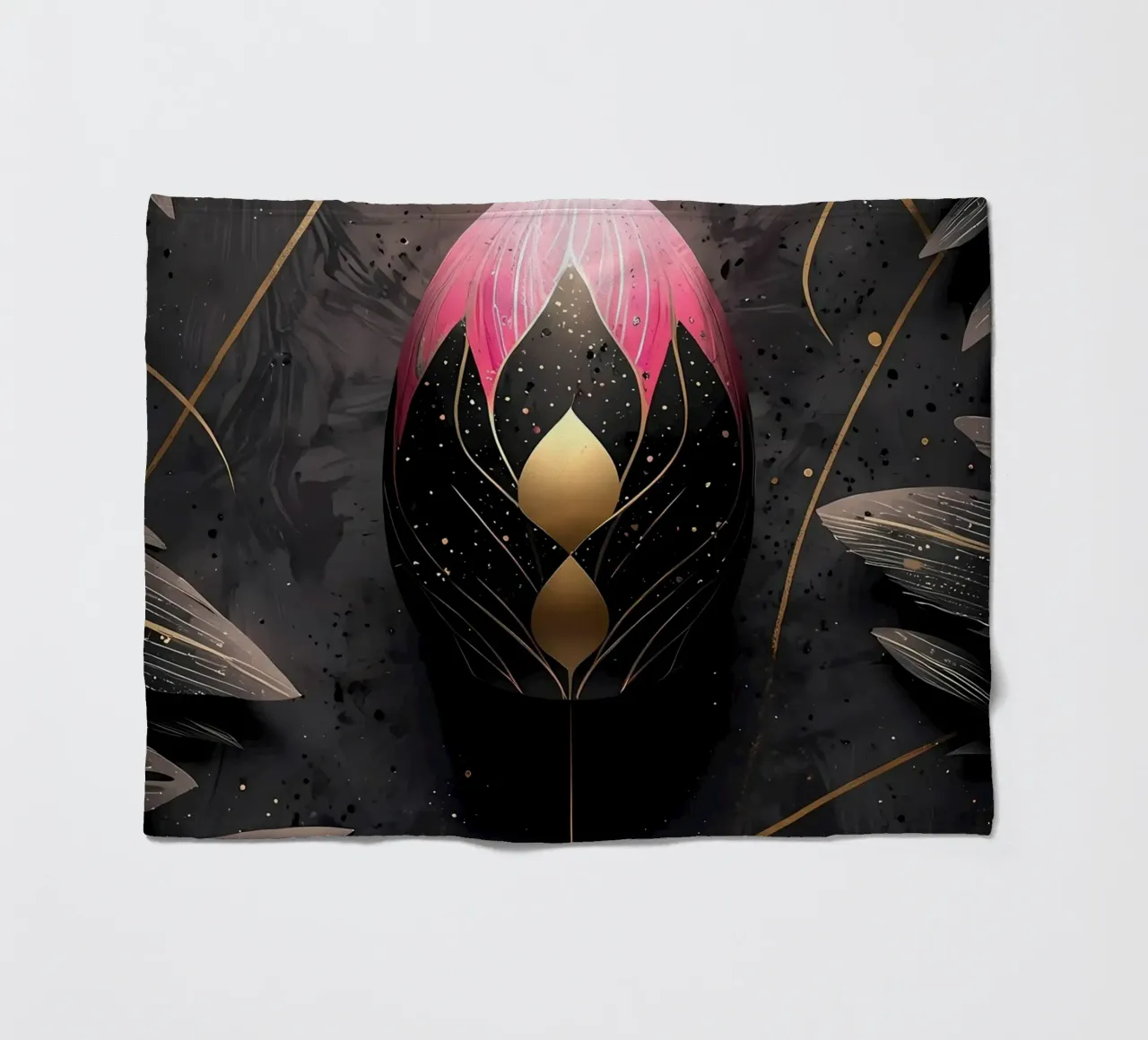 Modern Easter egg fleece blanket by LM2Kone