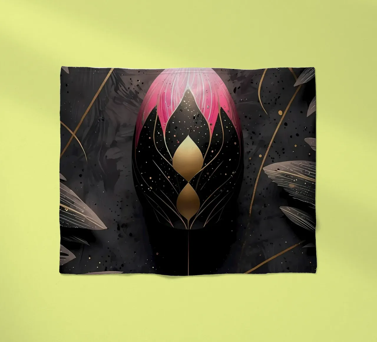 Modern Easter egg fleece blanket by LM2Kone