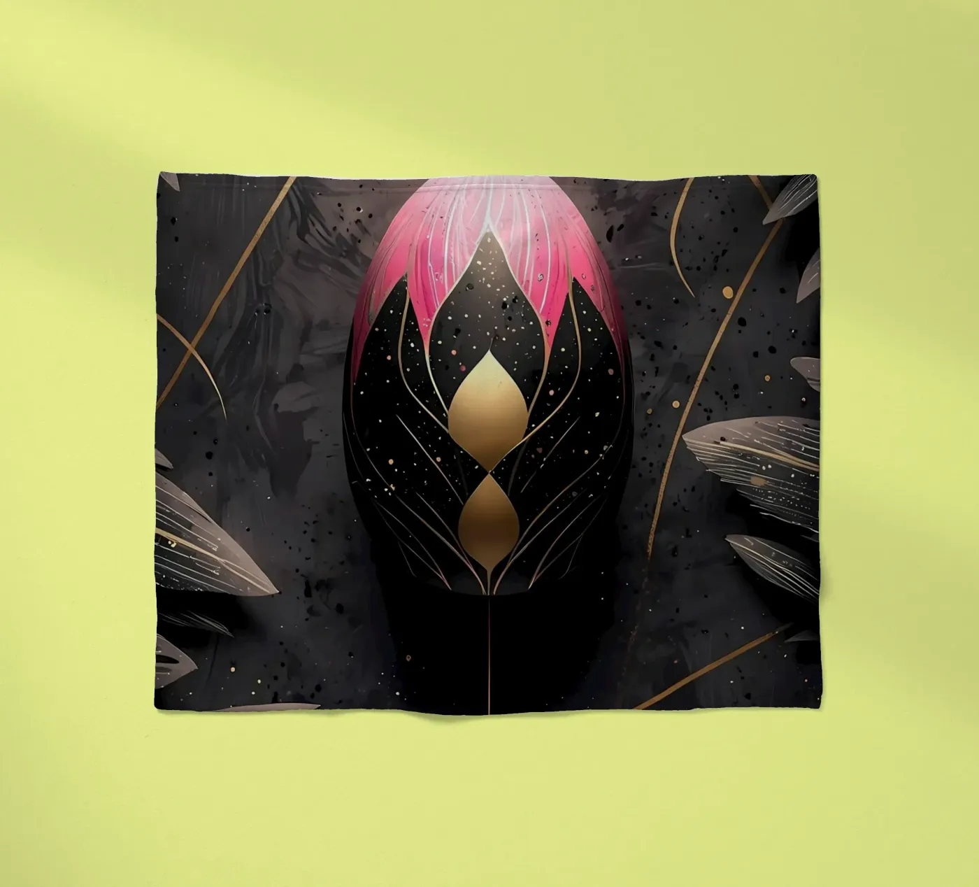 Modern Easter egg fleece blanket by LM2Kone