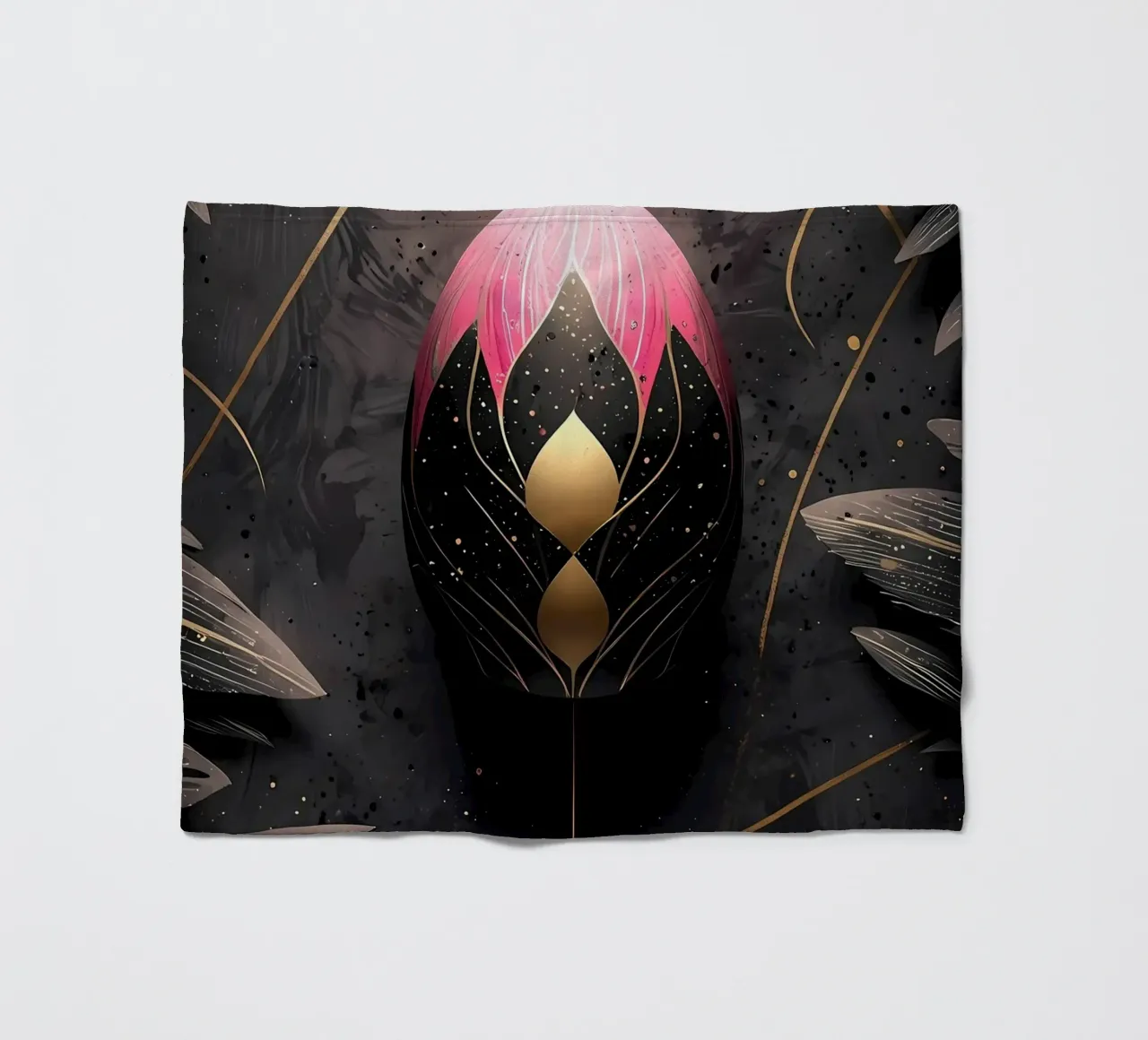 Modern Easter egg fleece blanket by LM2Kone