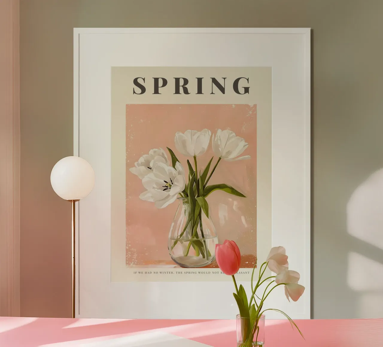 Happy Easter No 25 poster con telaio in legno da treechild