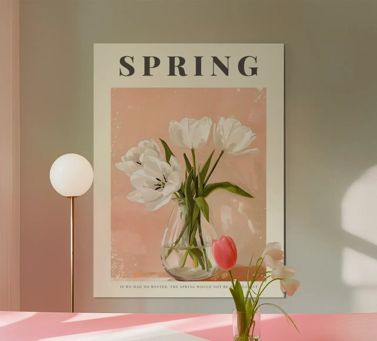 Happy Easter No 25 poster con telaio in legno da treechild