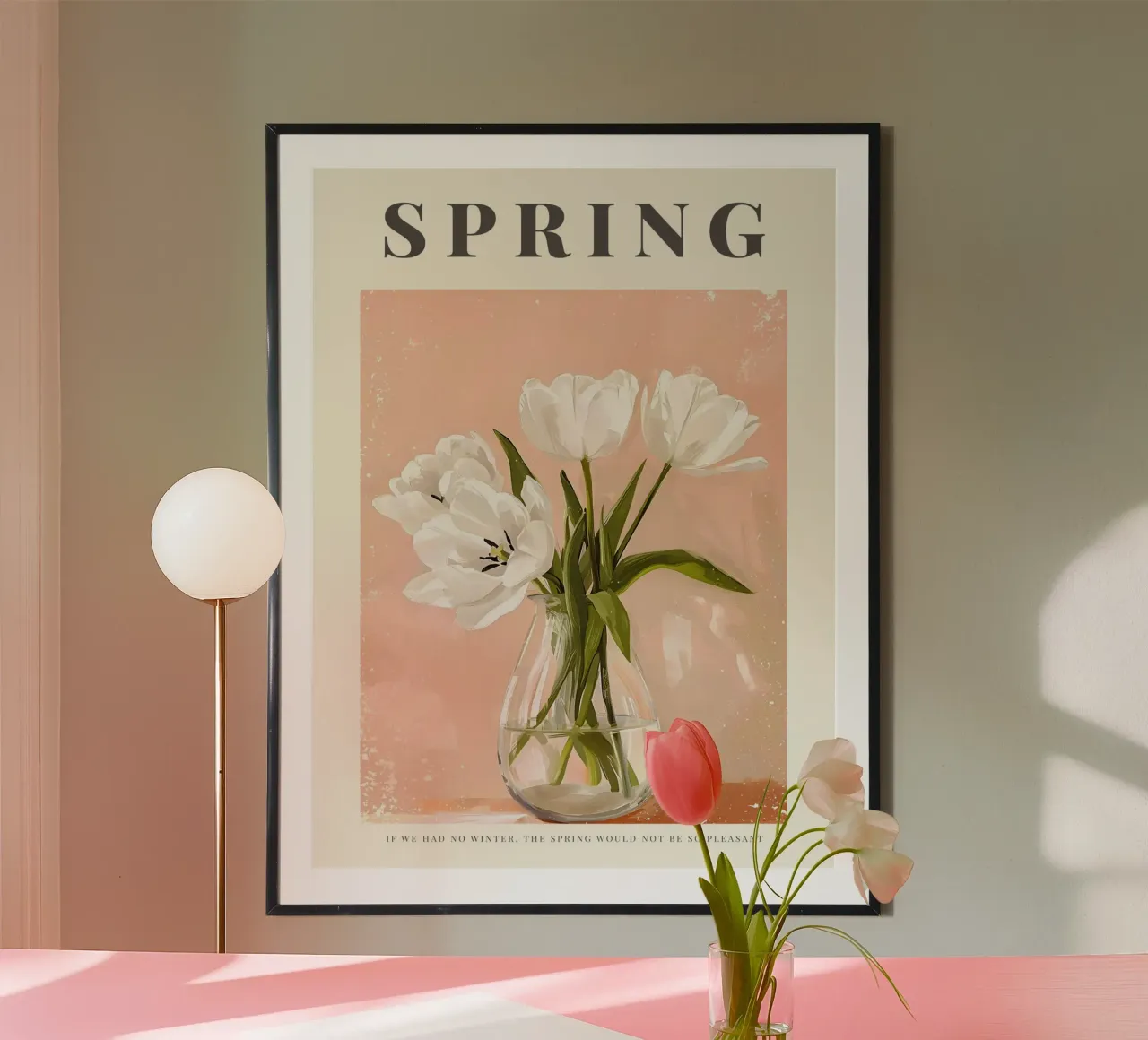 Happy Easter No 25 poster con telaio in legno da treechild