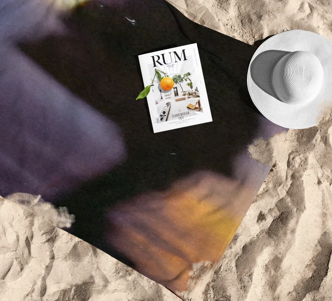 Blurred twilight in Manhattan beach towel by By Night