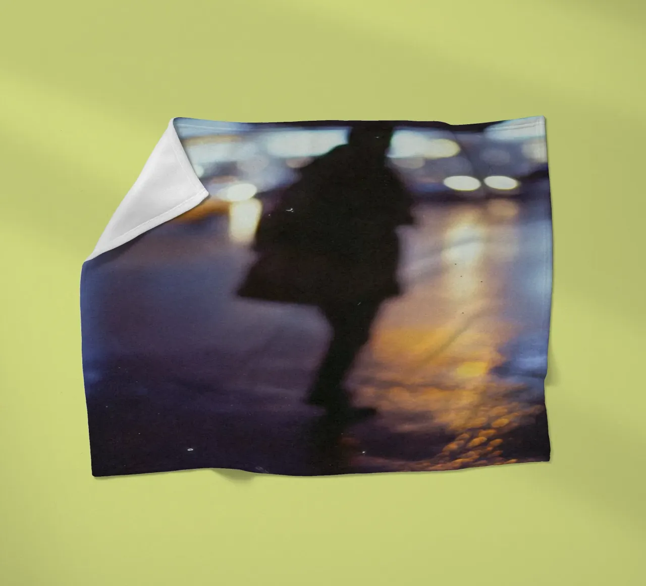 Blurred twilight in Manhattan fleece blanket by By Night