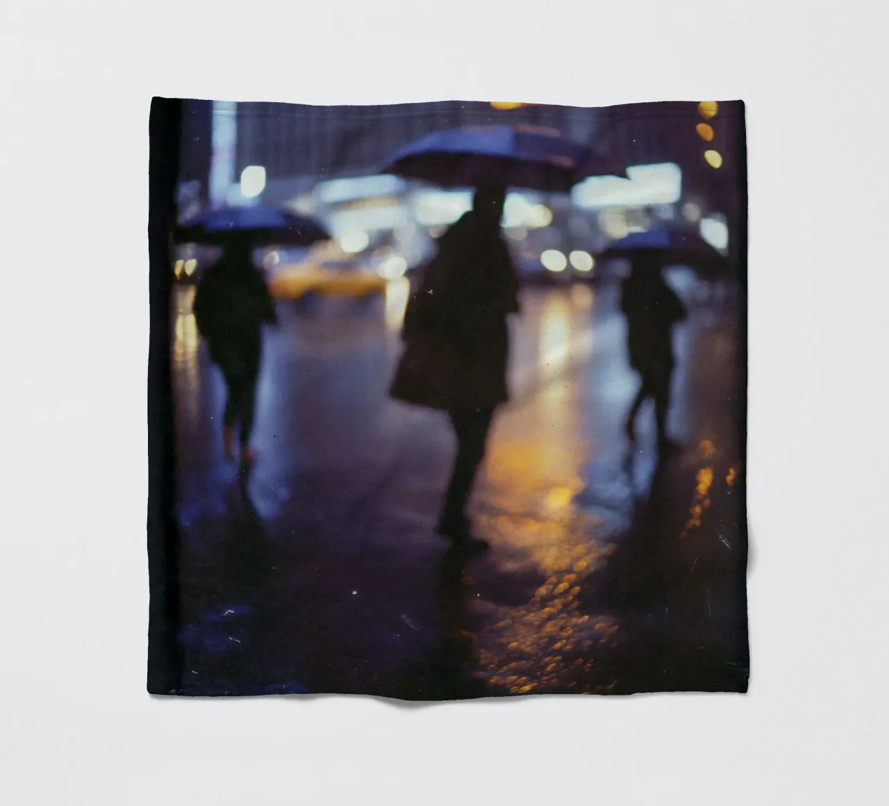 Blurred twilight in Manhattan fleece blanket by By Night