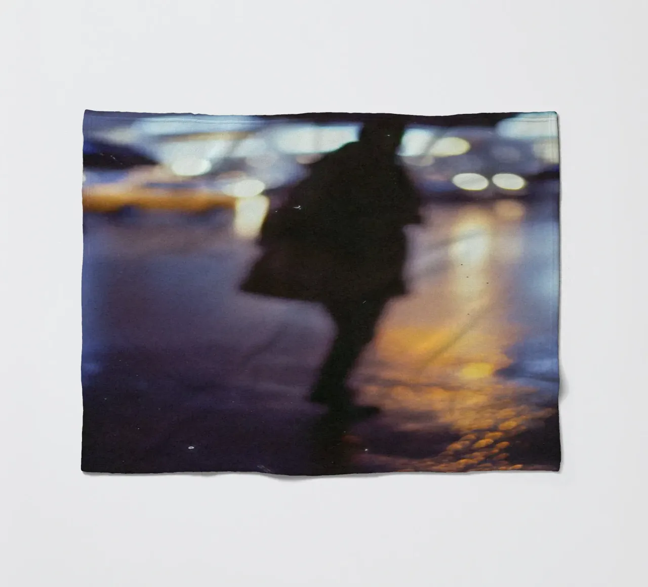 Blurred twilight in Manhattan fleece blanket by By Night