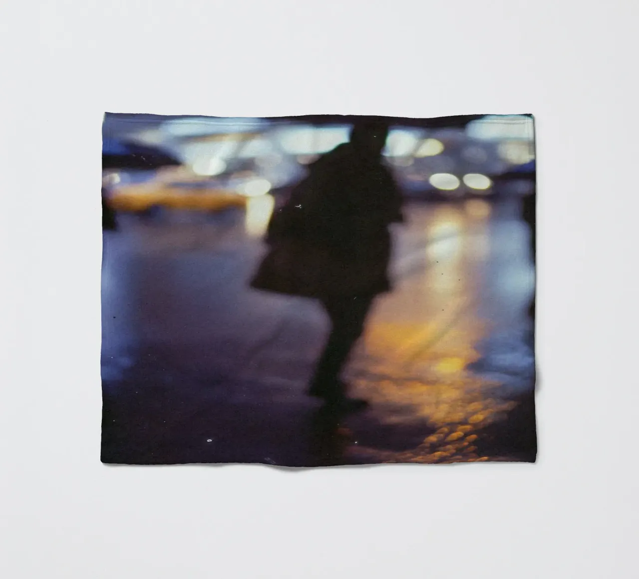Blurred twilight in Manhattan fleece blanket by By Night